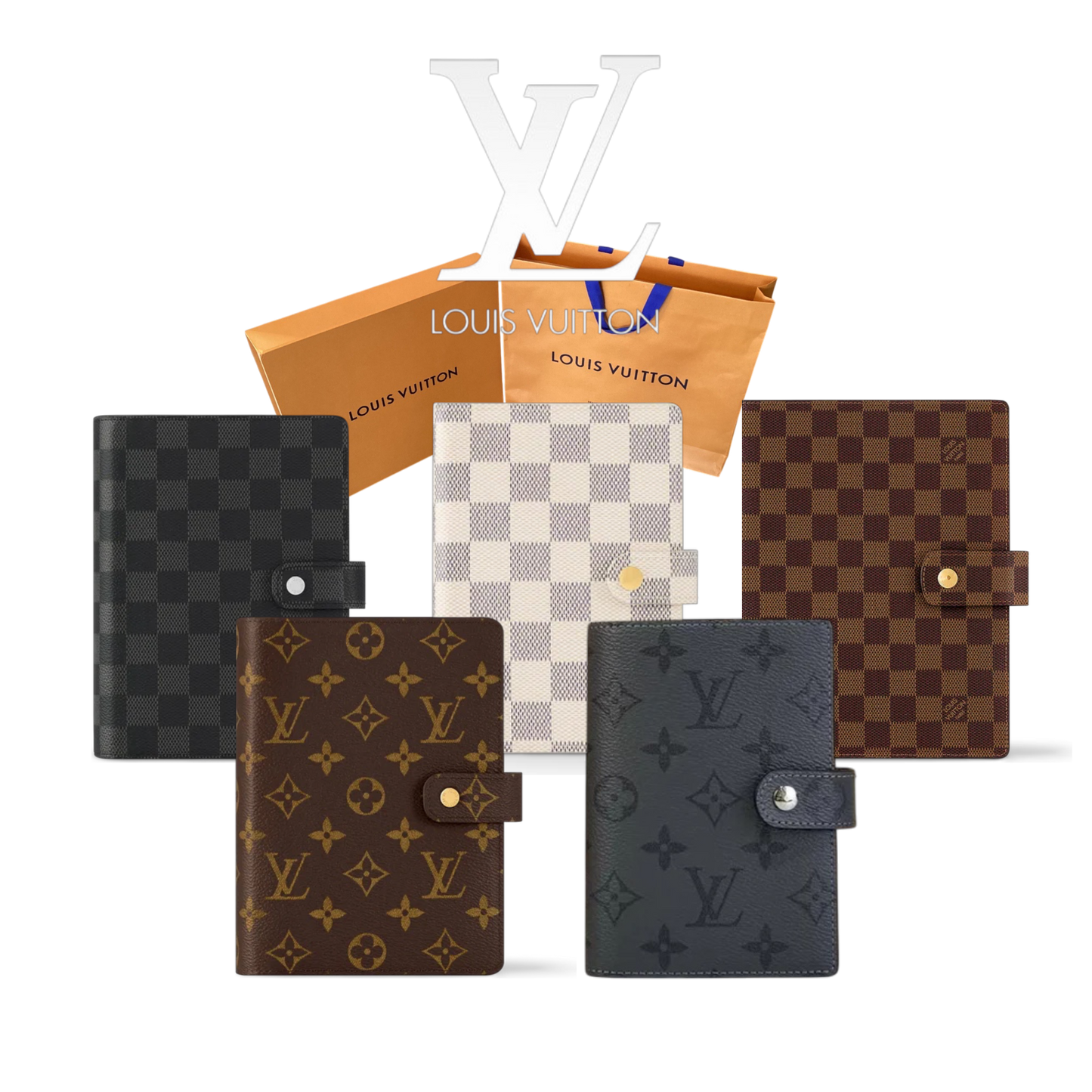 LOUIS VUITTON Medium Ring Agenda cover – Full Set  - 1:1 HIGH END