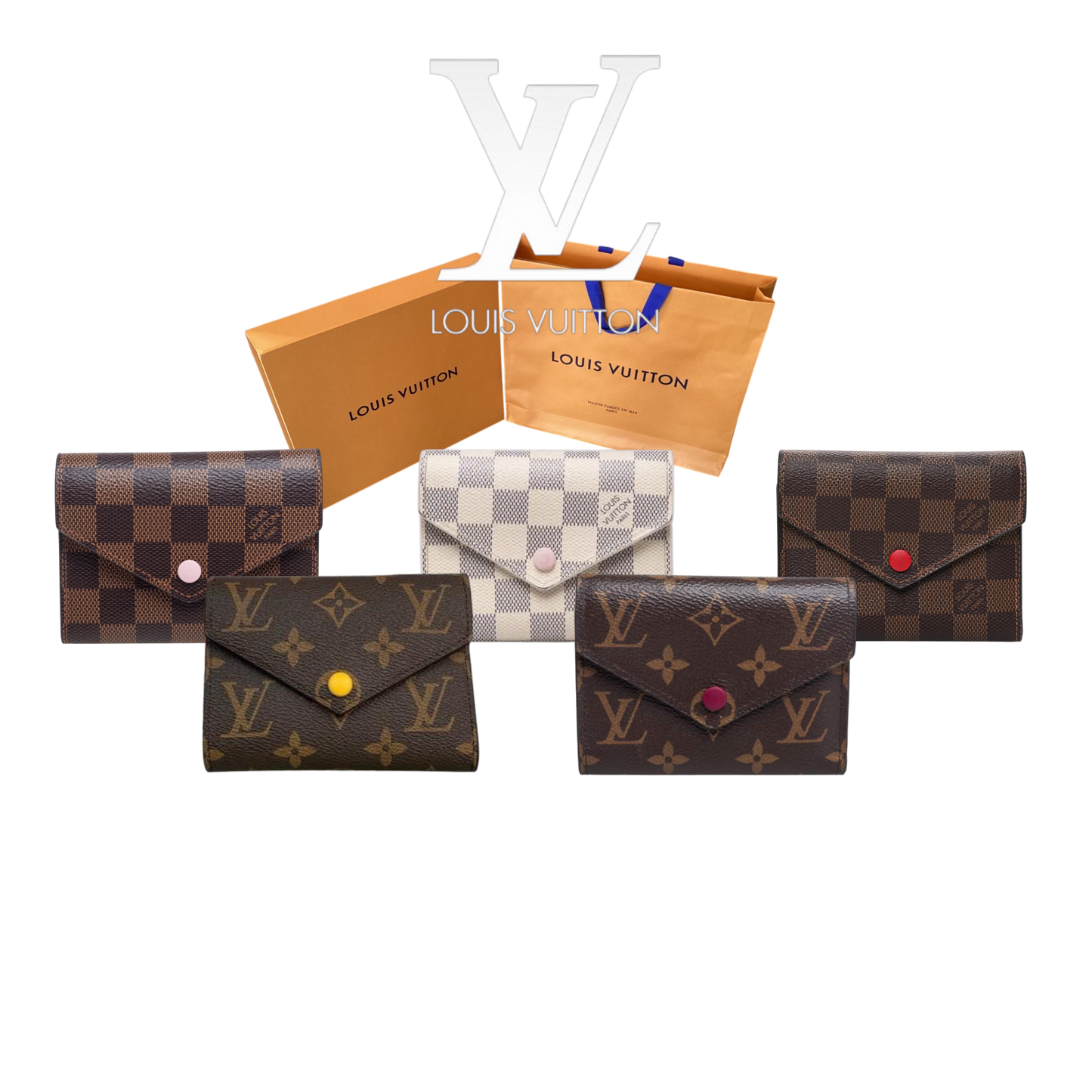 LOUIS VUITTON VICTORINE BRIEFTASCHE WALLET – Full Set  - 1:1 HIGH END