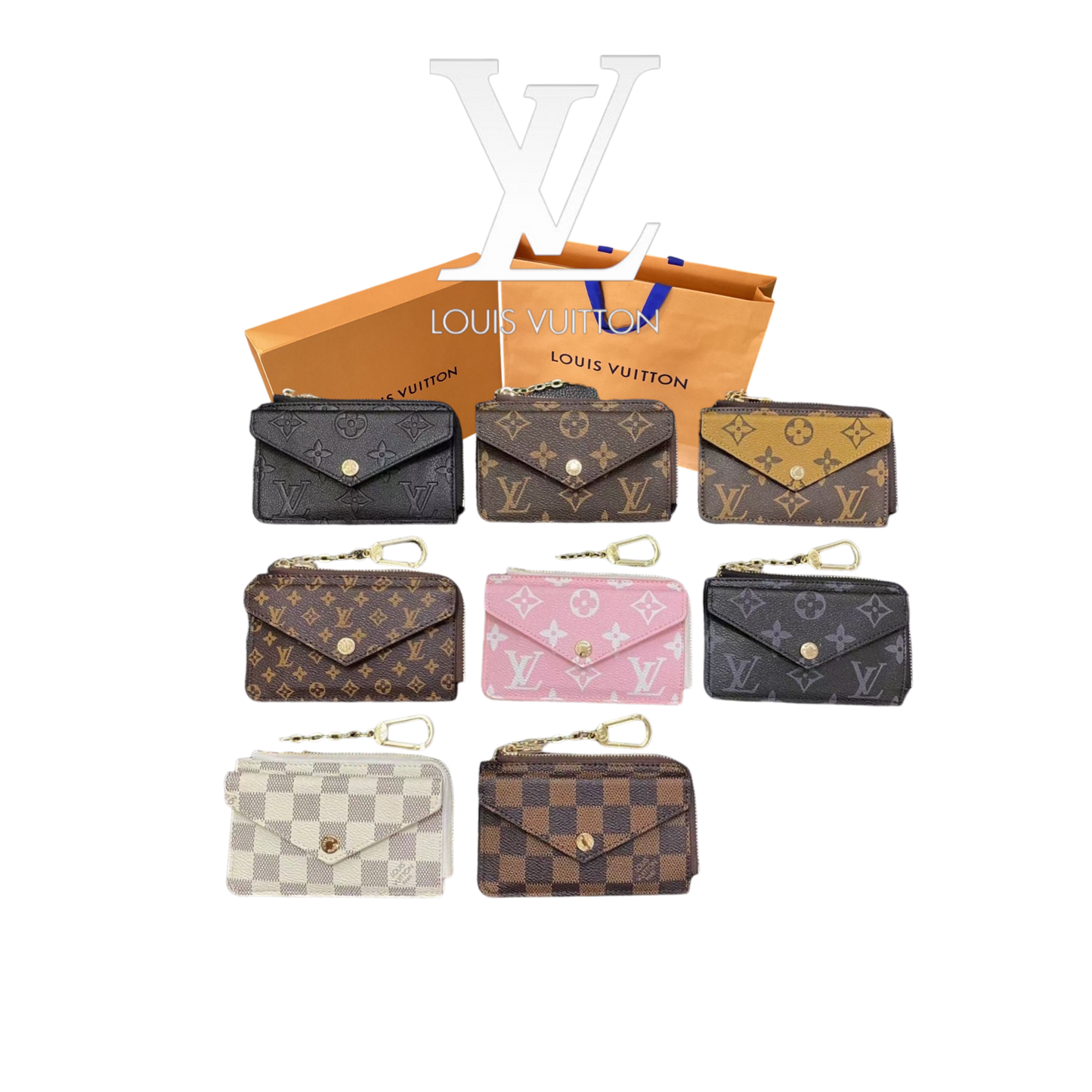 LOUIS VUITTON LEATHER CARDHOLDER ZIPPER – Full Set  - 1:1 HIGH END