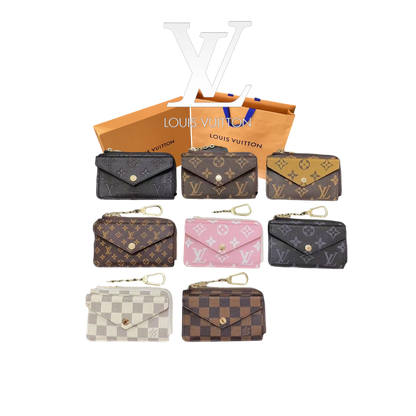 LOUIS VUITTON LEATHER CARDHOLDER ZIPPER – Full Set  - 1:1 HIGH END