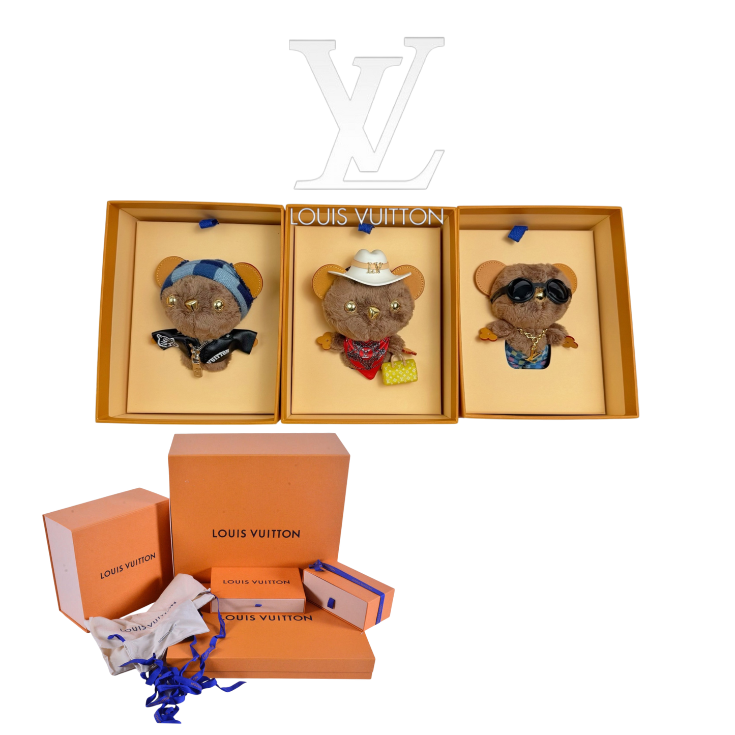 LOUIS VUITTON  BEAR BAG CHARM – Full Set  - 1:1 HIGH END
