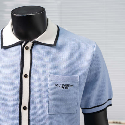 LOUIS VUITTON WAFFLE KNIT POCKET POLO SHIRT– 1:1 HIGH END