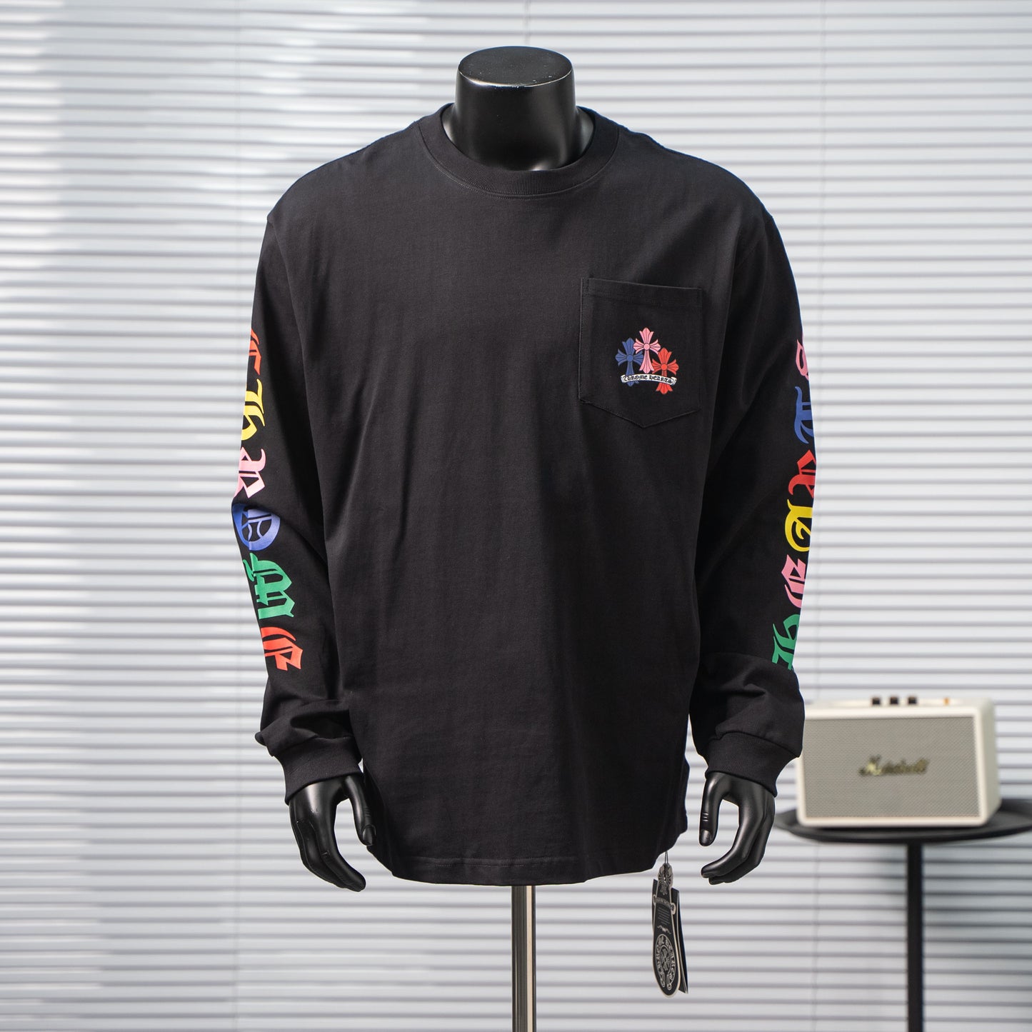 CHROME HEARTS CH MULTI-COLOR CEMETERY CROSS LONG SLEEVE T-SHIRT – 1:1 HIGH END