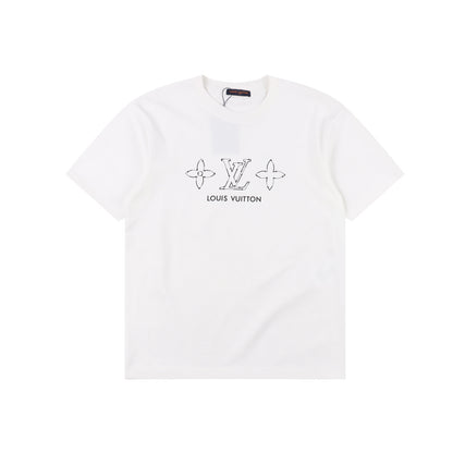 LOUIS VUITTON T-SHIRT - SCHWARZ / WEIß - SUPER CLONE 260g