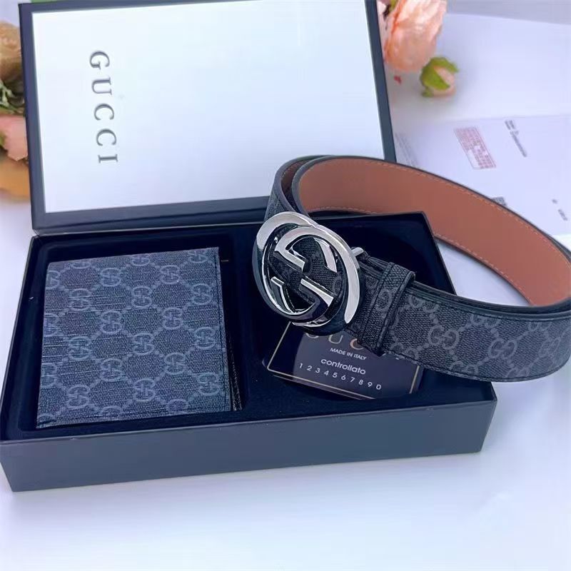 GÜRTEL & WALLET SETS - VERSCHIEDENE MARKEN - OVP MIT BOX