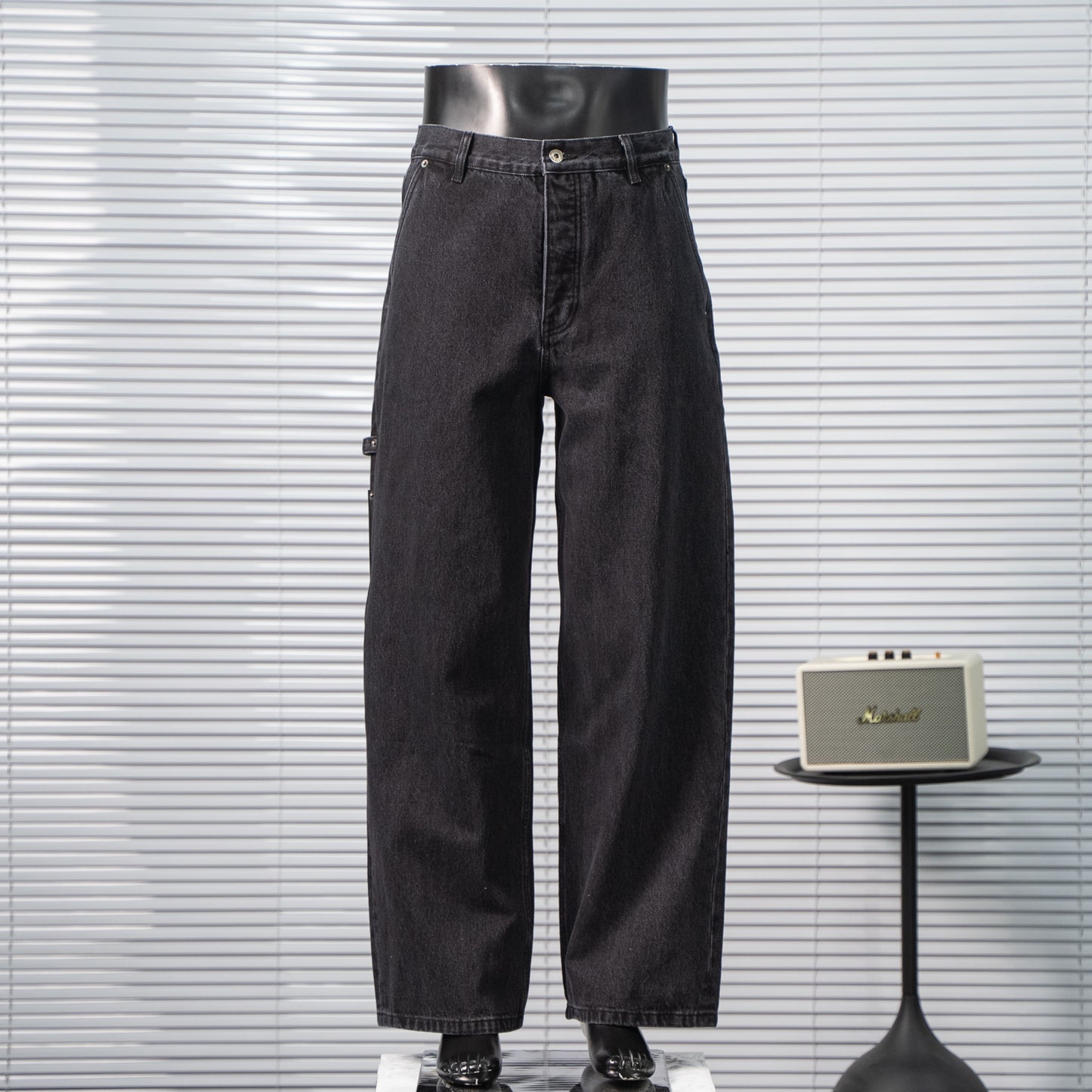 LOEWE ANAGRAM PATCH BLACK DENIM JEANS – 1:1 HIGH END