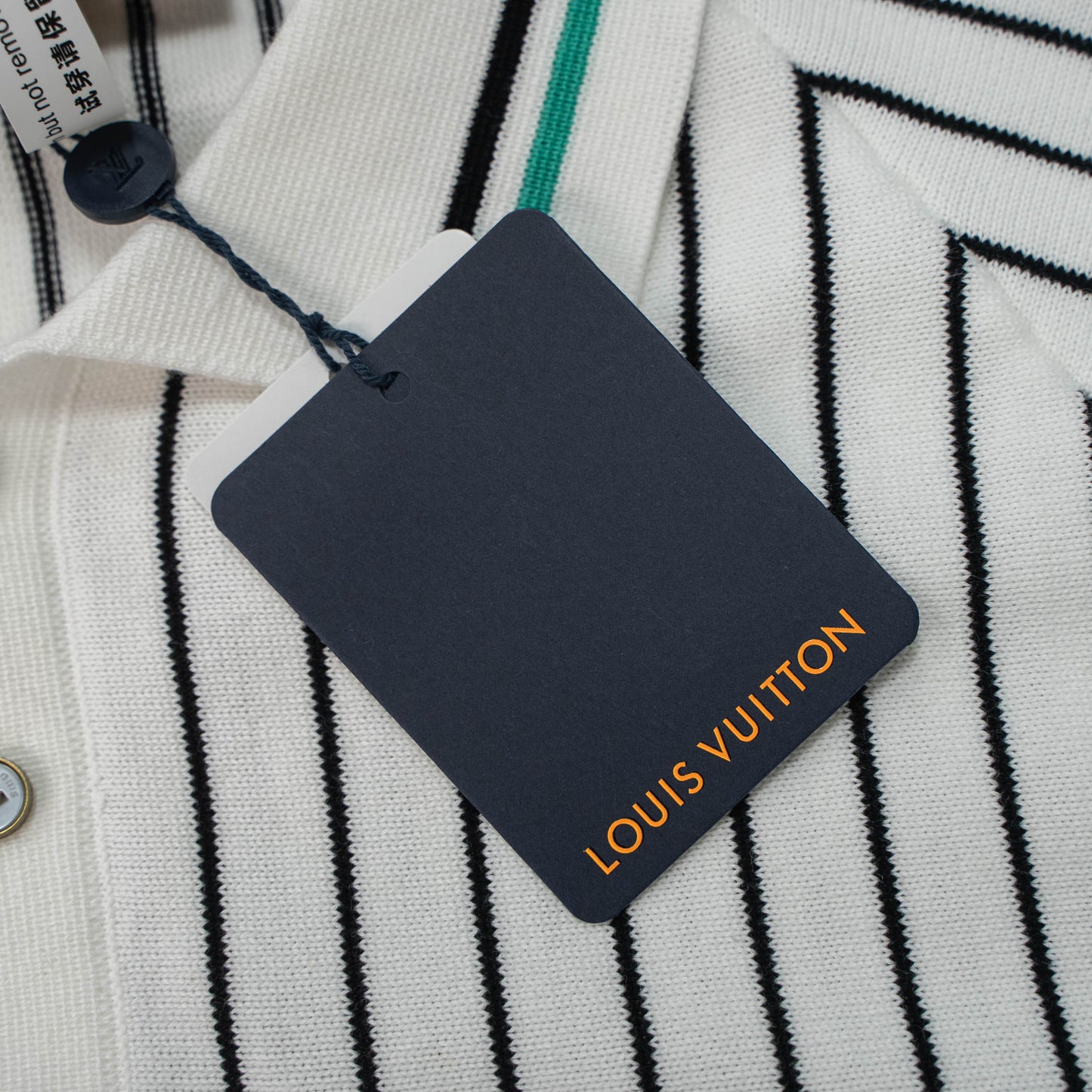 LOUIS VUITTON STRIPED KNIT SHORT-SLEEVE POLO SHIRT – 1:1 HIGH END