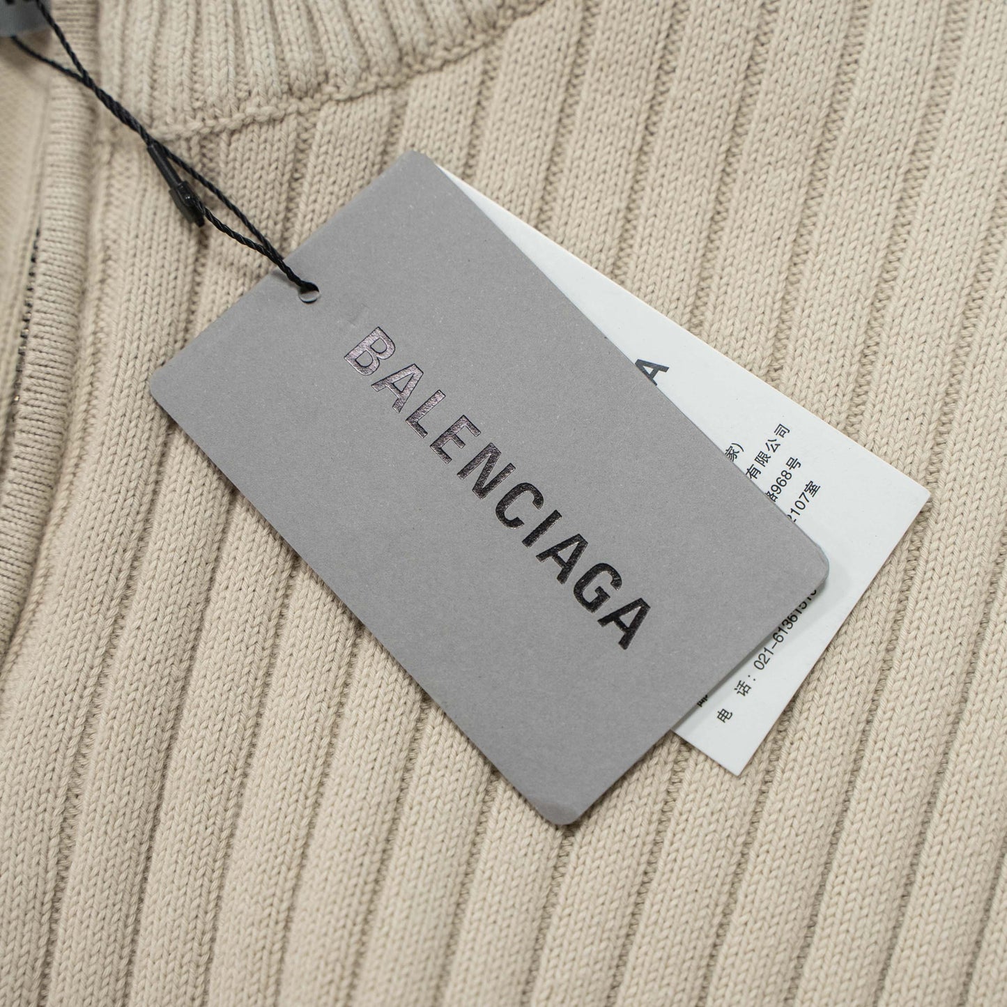 BALENCIAGA 26FW BLCG WAVE LOGO HALF-ZIP KNIT SWEATER – 1:1 HIGH END