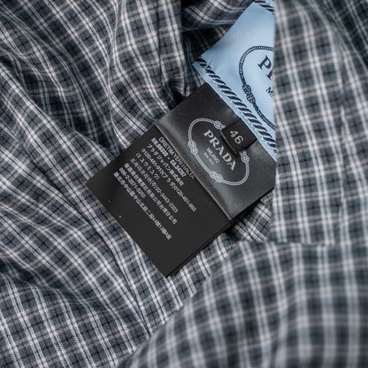 PRADA TRIANGLE LOGO CHECK REVERSIBLE COLLAR JACKET – 1:1 HIGH END