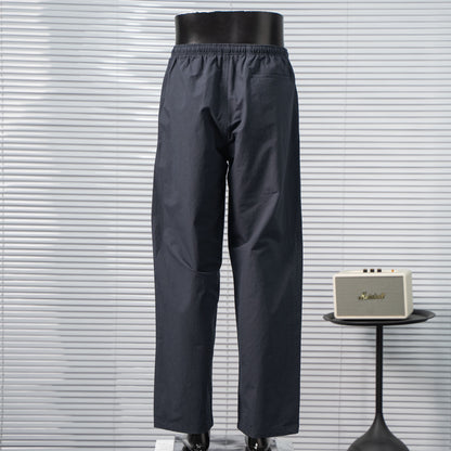 PRADA TWO-TONE LETTER LOGO LINEN-COTTON CASUAL TRACK PANTS – 1:1 HIGH END