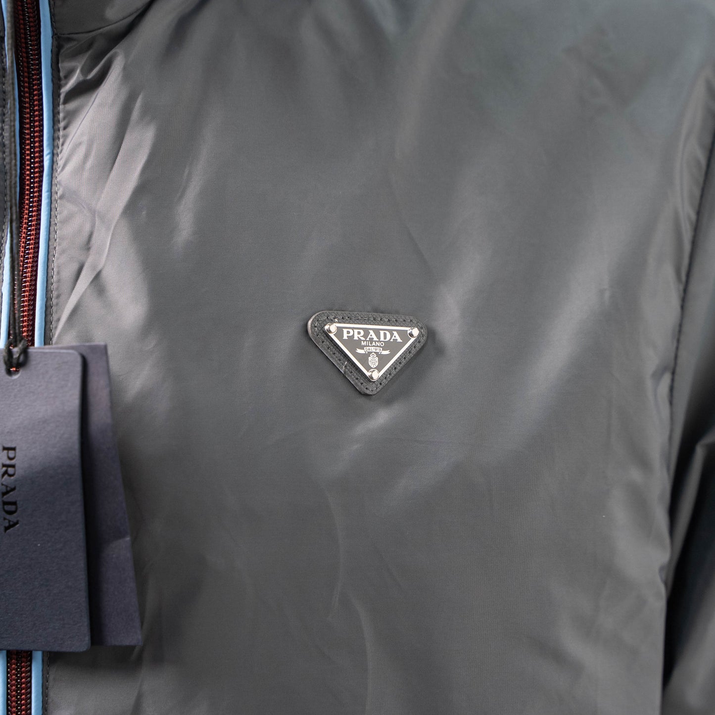 PRADA CONTRAST PIPING STAND COLLAR ZIPPER JACKET– 1:1 HIGH END