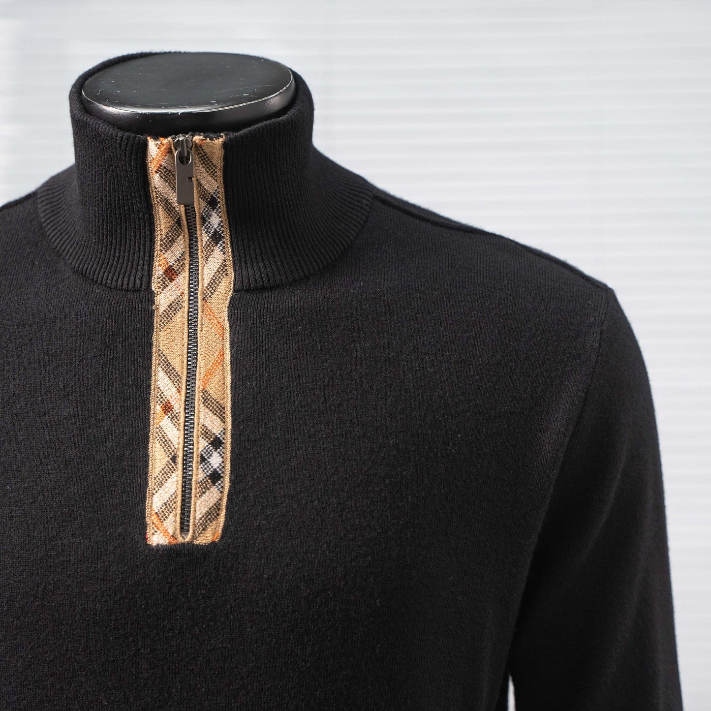 BURBERRY BBR CHECK ZIP KNIT SWEATER – 1:1 HIGH END