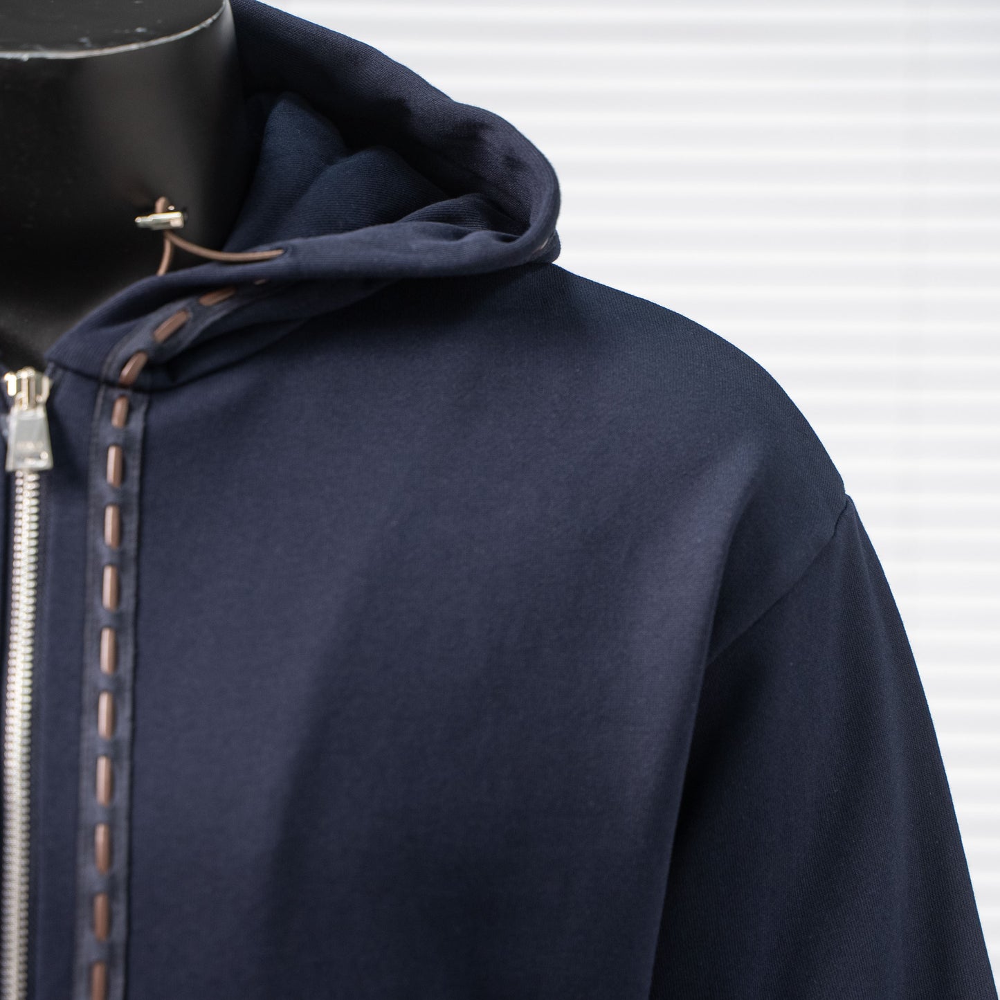 FENDI LEATHER LABEL ZIP HOODIE – 1:1 HIGH END