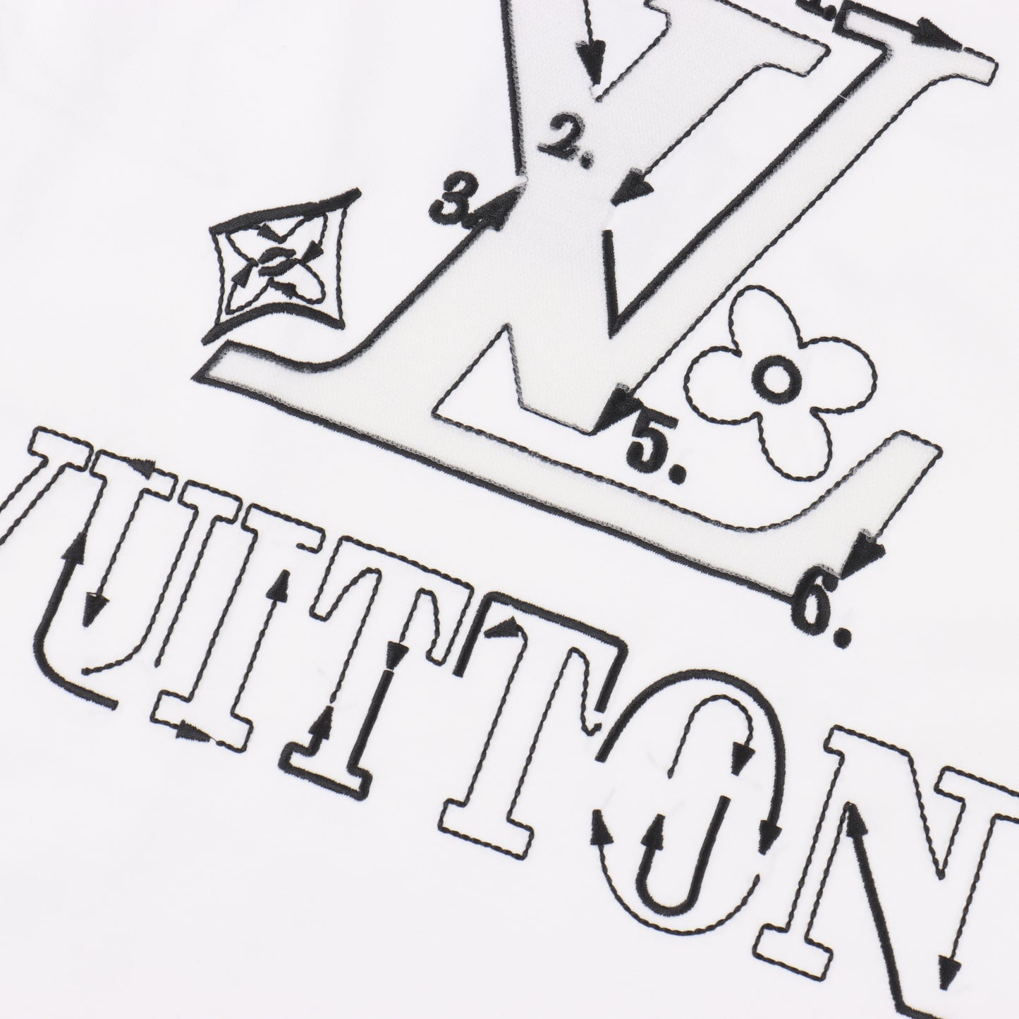 LOUIS VUITTON T-SHIRT - SCHWARZ / WEIß - SUPER CLONE 260g