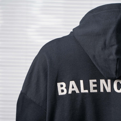 BALENCIAGA EMBROIDERED LOGO V-NECK HOODIE– 1:1 HIGH END