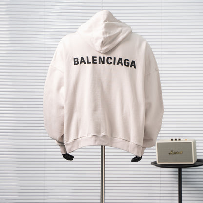 BALENCIAGA EMBROIDERED LOGO V-NECK HOODIE– 1:1 HIGH END
