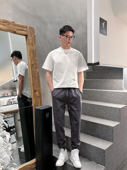 PRADA 2025SS INVERTED TRIANGLE CONTRAST POCKET TRACK PANTS – 1:1 HIGH END