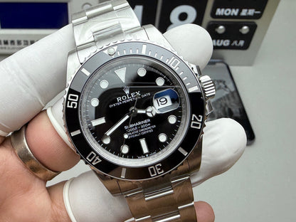 Rolex Datejust 41 mm, cadran gris, lunette plate - SUPER CLONE - MOUVEMENT SUISSE - Bracelet Jubilee