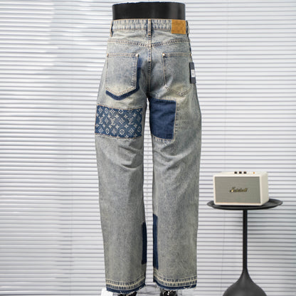 LOUIS VUITTON MONOGRAM PATCHWORK DENIM SKATE PANTS – 1:1 HIGH END