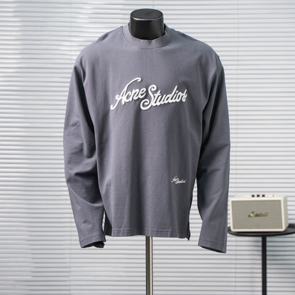 ACNE STUDIOS EMBROIDERED LOGO LONG SLEEVE T-SHIRT – 1:1 HIGH END