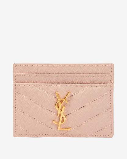 SAINT LAURENT CASSANDRA MATELASSE CARD CASE - 1:1 HIGH END