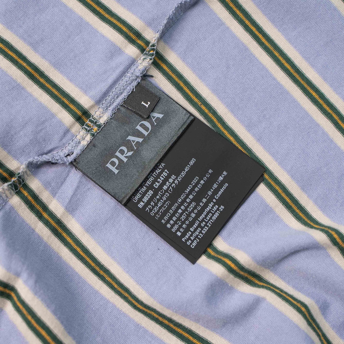 PRADA STRIPED LONG SLEEVE T-SHIRT– 1:1 HIGH END