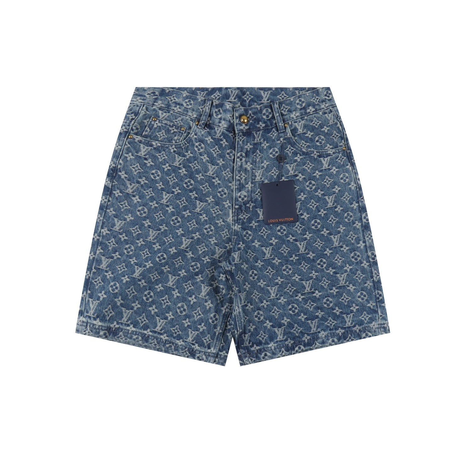LOUIS VUITTON MONOGRAM DENIM SET – Shirt + Shorts – Blue Vintage Wash – 1:1 HIGH END