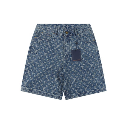 LOUIS VUITTON MONOGRAM DENIM SET – Shirt + Shorts – Blue Vintage Wash – 1:1 HIGH END