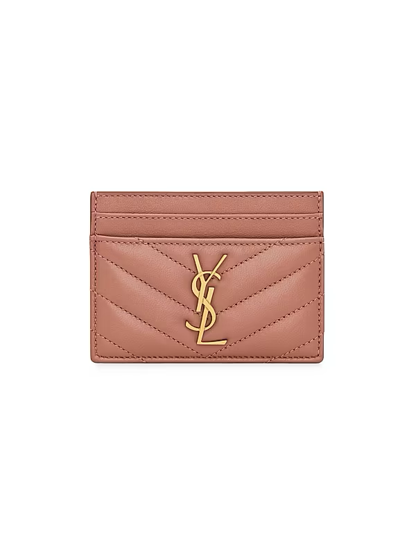 SAINT LAURENT CASSANDRA MATELASSE CARD CASE - 1:1 HIGH END