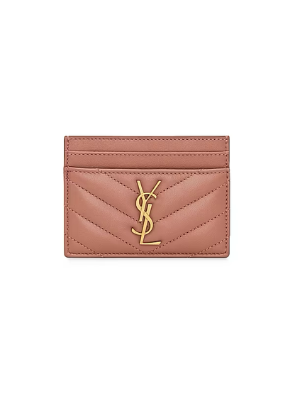 SAINT LAURENT CASSANDRA MATELASSE CARD CASE - 1:1 HIGH END