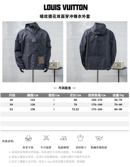 LOUIS VUITTON REVERSIBLE MONOGRAM WINDBREAKER JACKET – 1:1 HIGH END