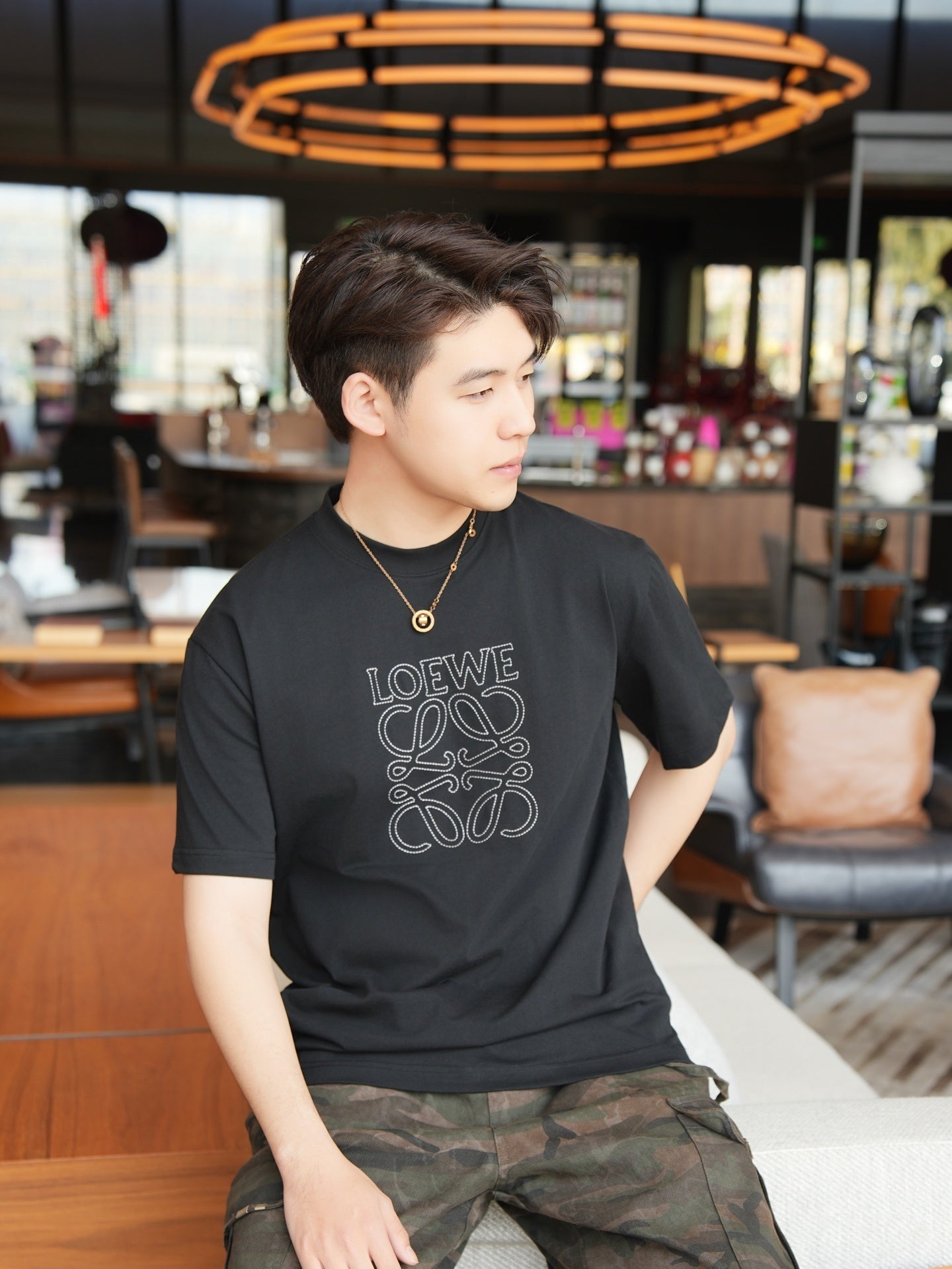 LOEWE T-SHIRT - SCHWARZ / WEIß - SUPER CLONE 260g