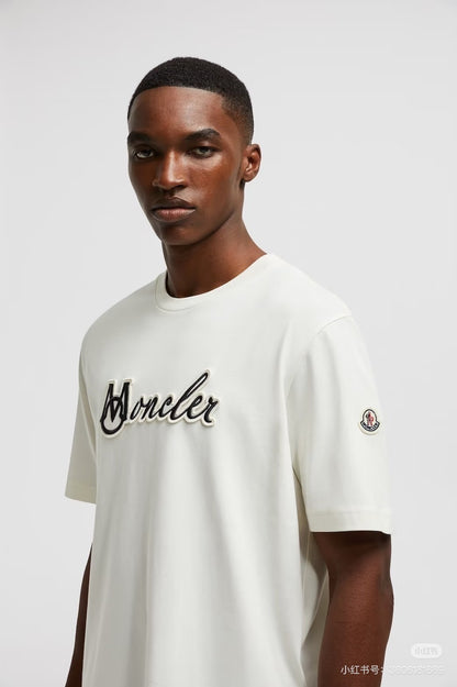 MONCLER T-SHIRT - SCHWARZ / WEIß - SUPER CLONE 260g
