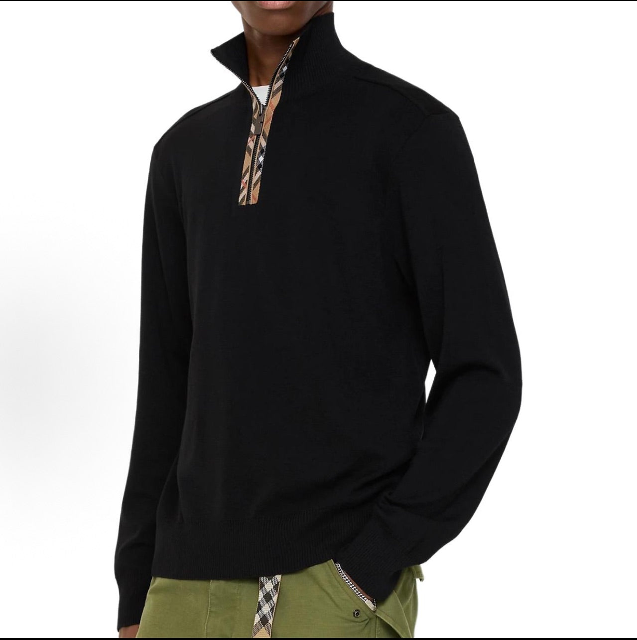BURBERRY BBR CHECK ZIP KNIT SWEATER – 1:1 HIGH END