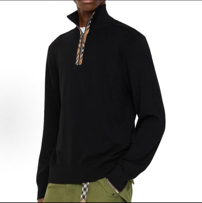 BURBERRY BBR CHECK ZIP KNIT SWEATER – 1:1 HIGH END