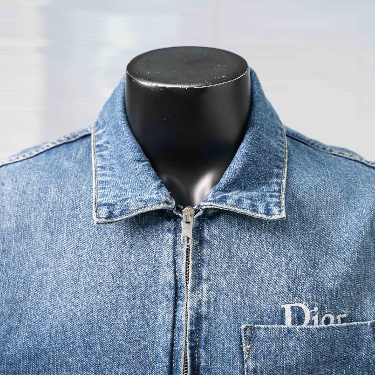 DIOR CD EMBROIDERED POCKET ZIPPER DENIM JACKET– 1:1 HIGH END
