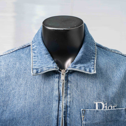 DIOR CD EMBROIDERED POCKET ZIPPER DENIM JACKET– 1:1 HIGH END