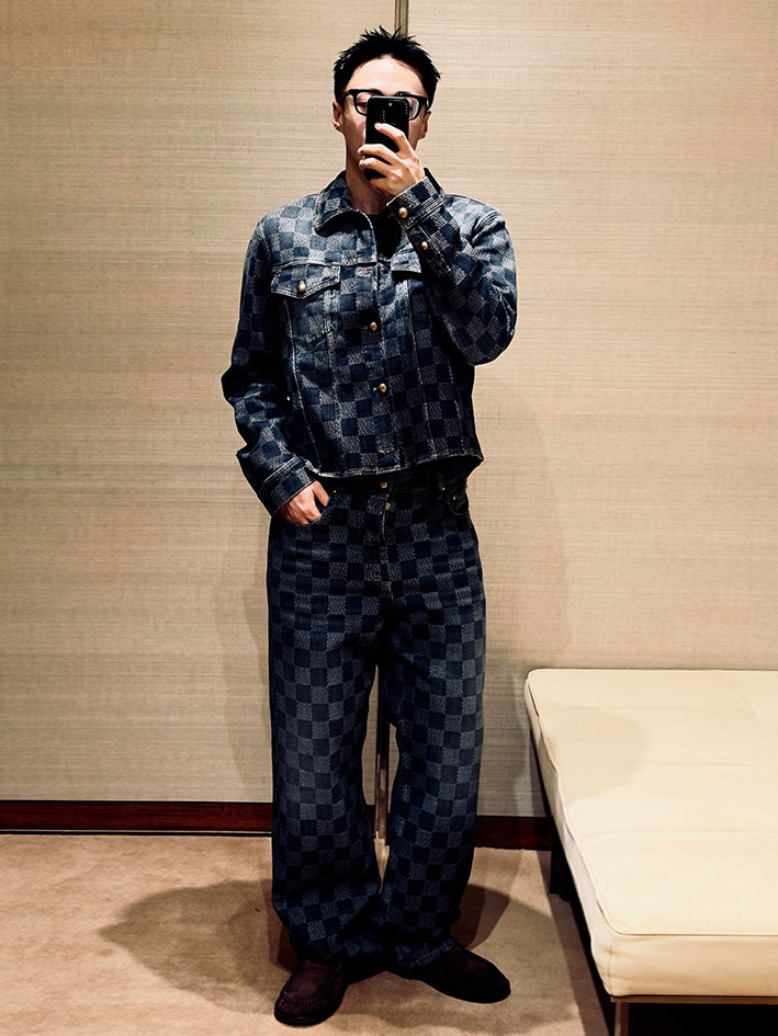 LOUIS VUITTON LV DAMIER MONOGRAM DENIM SKATE PANTS – 1:1 HIGH END