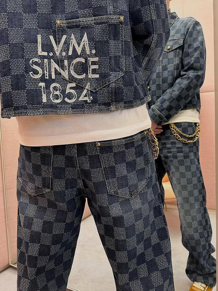 LOUIS VUITTON LV DAMIER MONOGRAM DENIM SKATE PANTS – 1:1 HIGH END