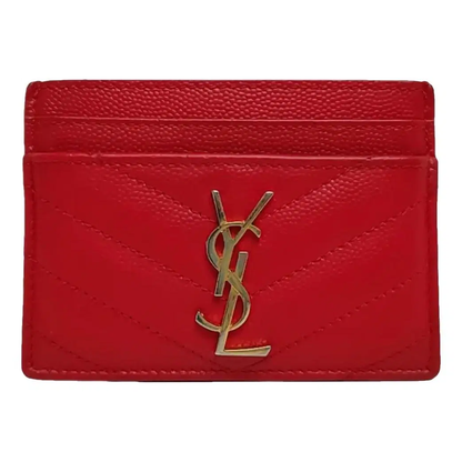 SAINT LAURENT CASSANDRA MATELASSE CARD CASE - 1:1 HIGH END