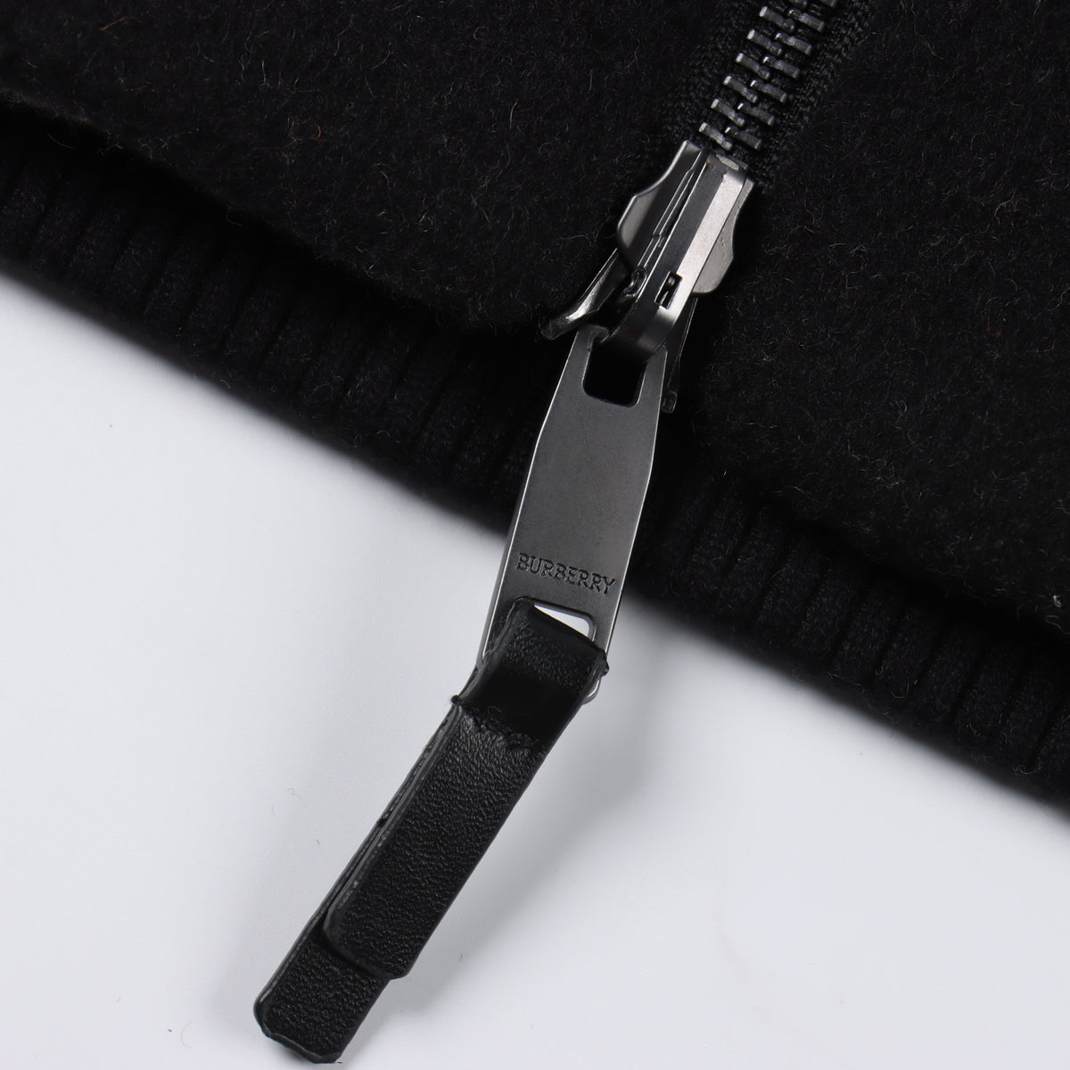 BURBERRY WOOL & LEATHER HOODIE JACKET - SUPER CLONE