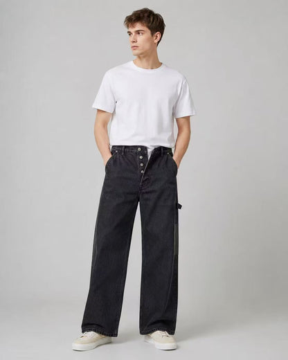 LOEWE ANAGRAM PATCH BLACK DENIM JEANS – 1:1 HIGH END
