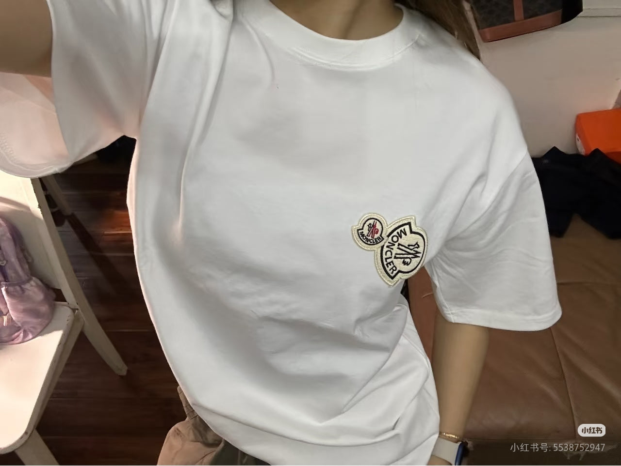 MONCLER T-SHIRT - SCHWARZ / WEIß - SUPER CLONE 260g