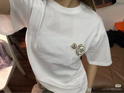 MONCLER T-SHIRT - SCHWARZ / WEIß - SUPER CLONE 260g