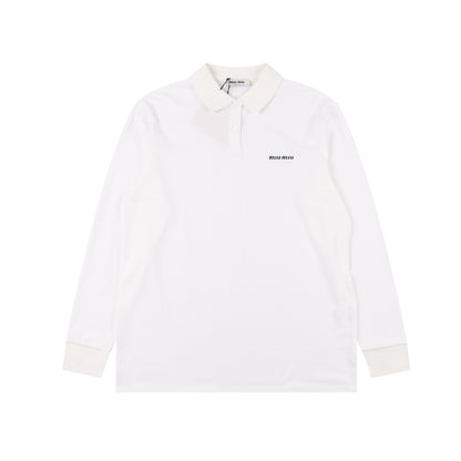 MIU MIU ESSENTIAL LONGSLEEVE POLO - SUPER CLONE