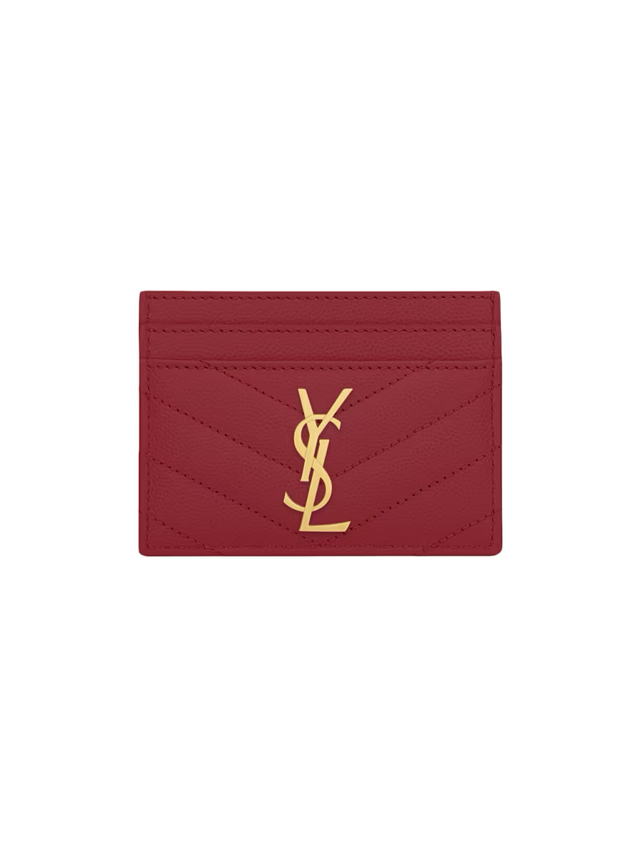 SAINT LAURENT CASSANDRA MATELASSE CARD CASE - 1:1 HIGH END