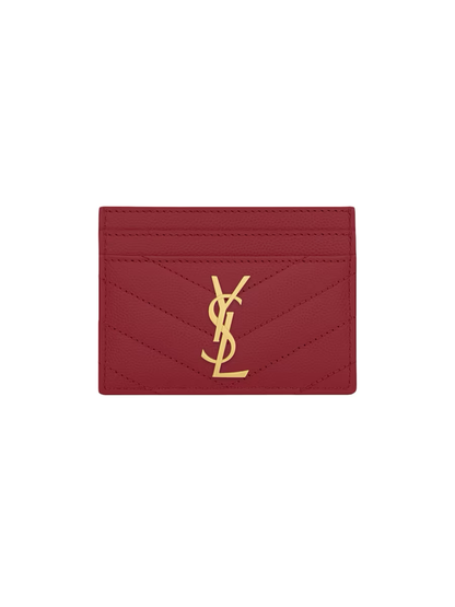 SAINT LAURENT CASSANDRA MATELASSE CARD CASE - 1:1 HIGH END