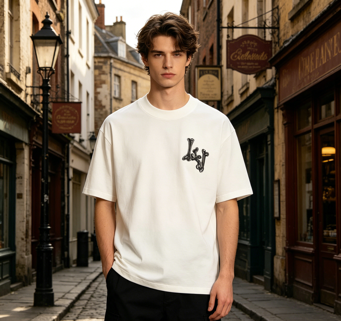 LOUIS VUITTON T-SHIRT - SCHWARZ / WEIß - SUPER CLONE 260g