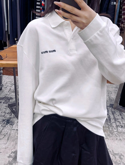 MIU MIU ESSENTIAL LONGSLEEVE POLO - SUPER CLONE