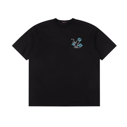 LOUIS VUITTON T-SHIRT - SCHWARZ / WEIß - SUPER CLONE 260g